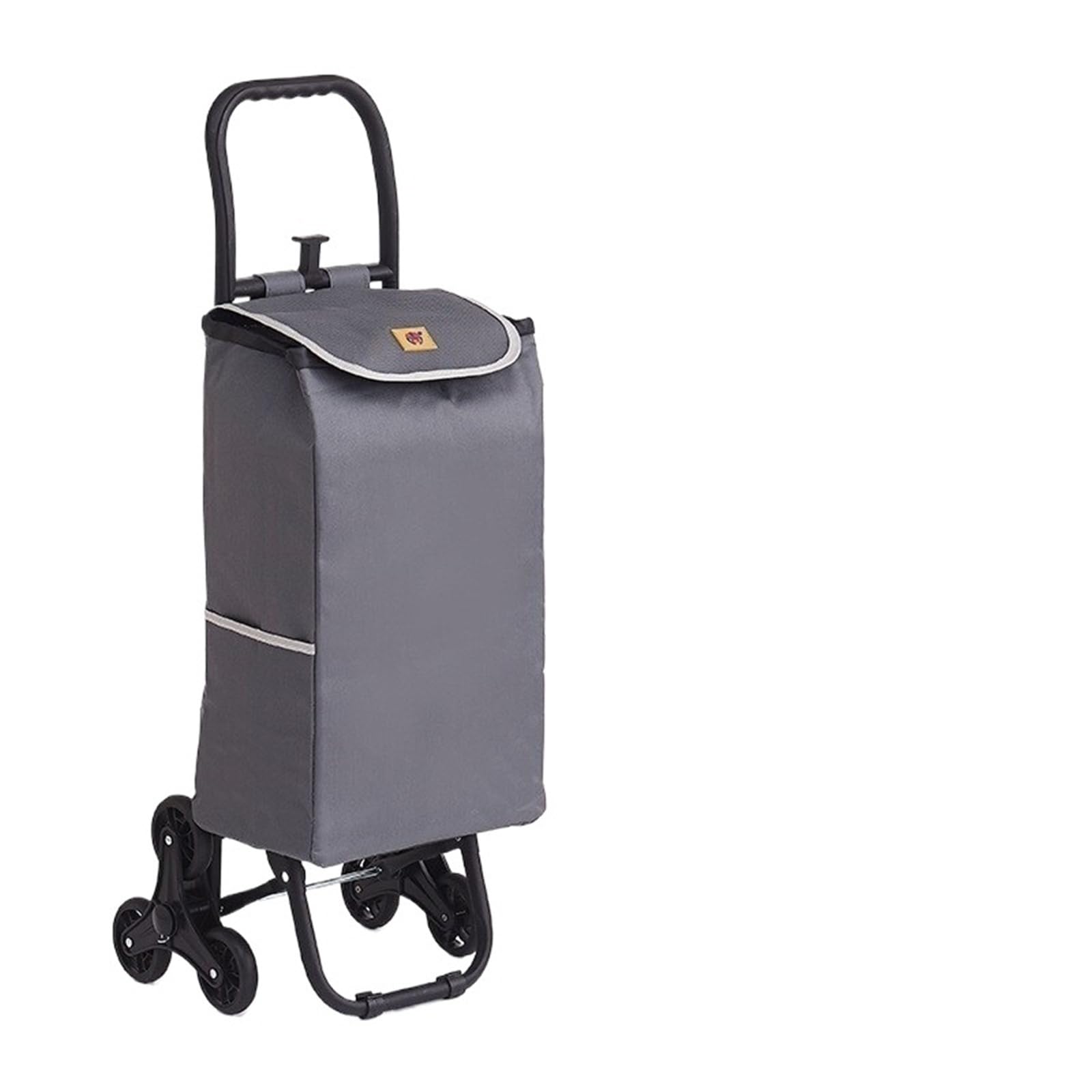 Foldable Shopping Bag with Wheels Climbing Three Wheeled Folding Handcart, Portable, Shopping Cart, Grocery(Gray)