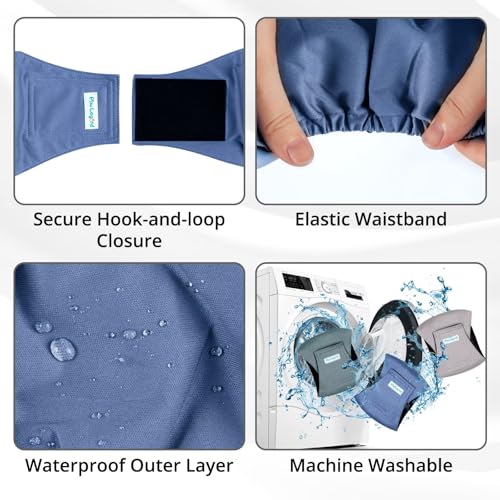 Image of Paw Legend Washable Dogs Diapers Male Dog Belly Bands for Male Dogs Diapers Reusable Puppy & Doggie Diapers Male