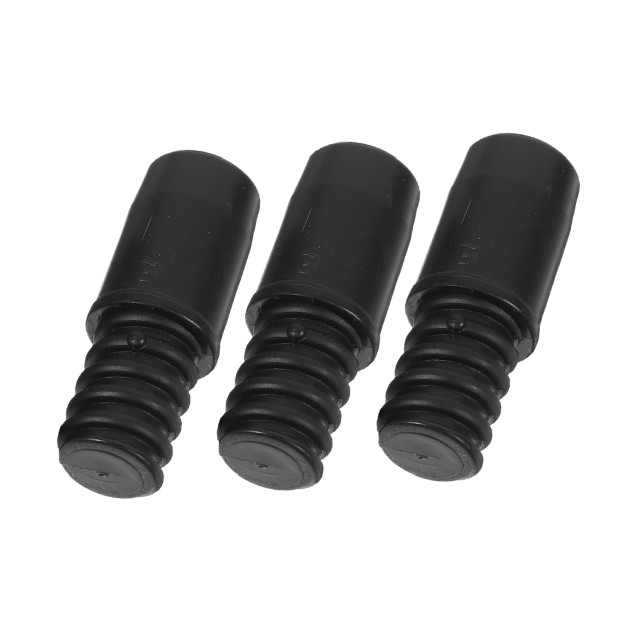 CIYODO 12 Pcs Mop Head Broom Handle Threaded Tip Pole Adapter for Broom Household Cleaning Tools Broom Repairing Tip Threaded Tip Repair Kit Handle Threaded End Connector Plastic Black