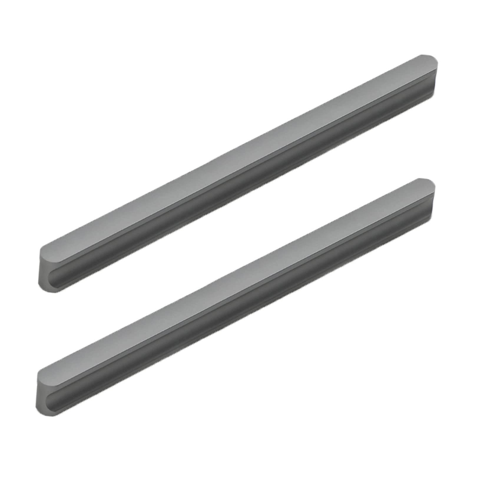 Zcru004 Grey Furniture Handle Space Aluminum Cabinet Handles Kitchen Handles Finger Edge Pull Drawerhandles 2 Pieces (Overall Length 1000Mm)