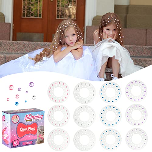 DAOUZL 180pcs Hair Gems, Strass Art déco, pour Machine à Strass, pour Noël, Fête des Enfants, Cadeaux d'anniversaire Cover