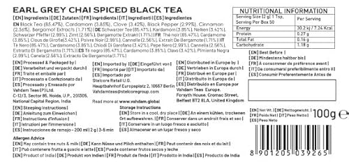 VAHDAM, Tè Earl Grey Masala Chai, 200gr (100