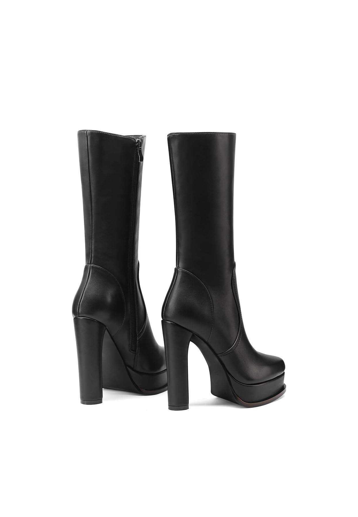 QUEEN HELENA Stivali con Plateau con Tacco Alto Zip Laterale Donna K3233