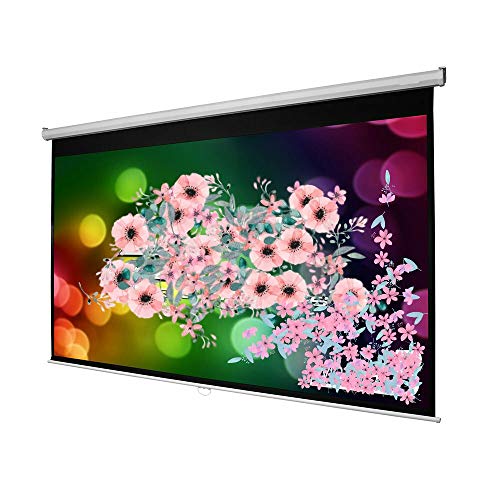 Image of Royality industries Wall Type /ManualPull Down Without Locking Projector Screen (8 Ft. (Width) x 6 Ft. (Height) - 120') Diagonal in 4:03 Ratio Aspect, Ultra HD, 4K Technology, Active 3D