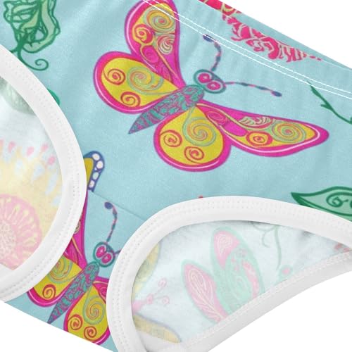 Cute Vintage Butterflies Blue Girls Underwear Toddlers 2t Cotton Cute Panties Girl Cartoon Briefs Undies Kids4