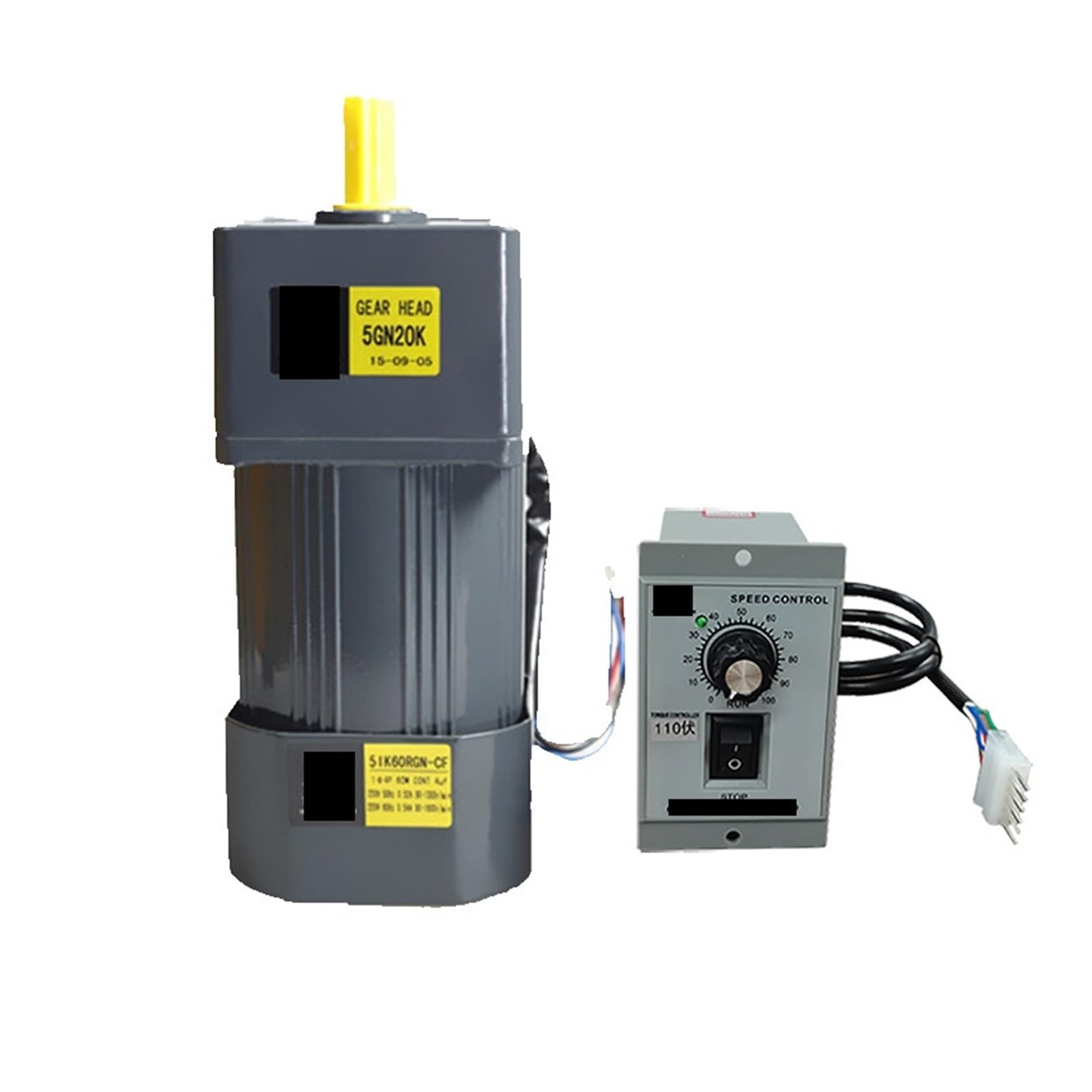 Silnik asynchroniczny 60 W 110 V AC Przekładnia z Regulatorem Prędkości Regulowany 5IK60RGN-AF Jednofazowy Średnica wału 12 mm (0-75 RPM)