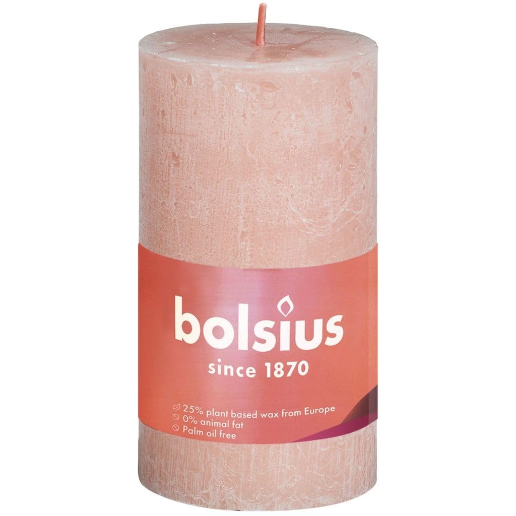 Bolsius kaars rustiek Misty Pink 100/50 mm