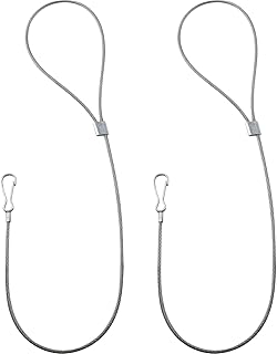 DGBRSM 2pcs Stainless Steel Adjustable Gate Latch Cable Pull Gate Latch Pull Gate Latch String Fence Gate Pull Lock Latch Gate Opener for Metal Wooden Fences Garden Backyard Door, Silver