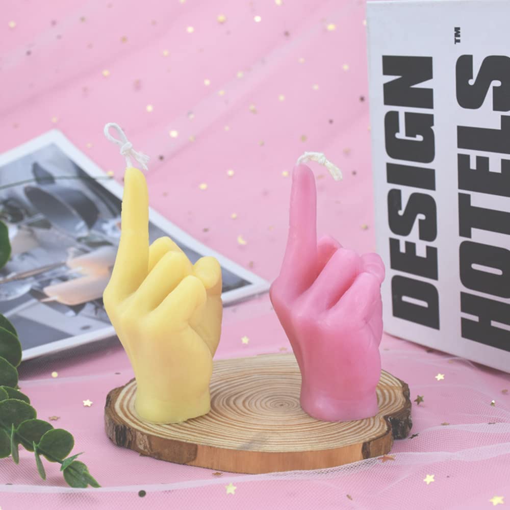 Moule En Silicone Doigt D'Honneur Pour Bougies - Forme Main Moyen 10x6cm - DIY Résine Et Savon
