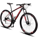 Bicicleta Aro 29 SUTTON Alumínio 24 Vel Freio a Disco Aro Aero Bike Ltx S50 - Preto/Vermelho