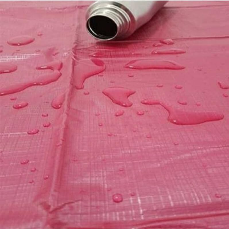 Image of Waterproof PVC Plastic Mattress Protector Double Bed Flat Bedsheet with Elastic for Babies Girls & Boys (Maroon, Size 72x78)