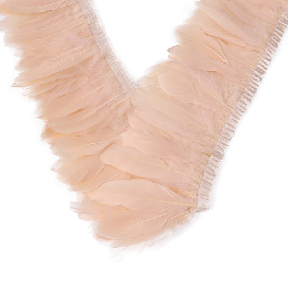10 metri/lotto piume d'oca trim frangia oche piuma nastro piume bianche per artigianato accessori da sposa piume decorazione