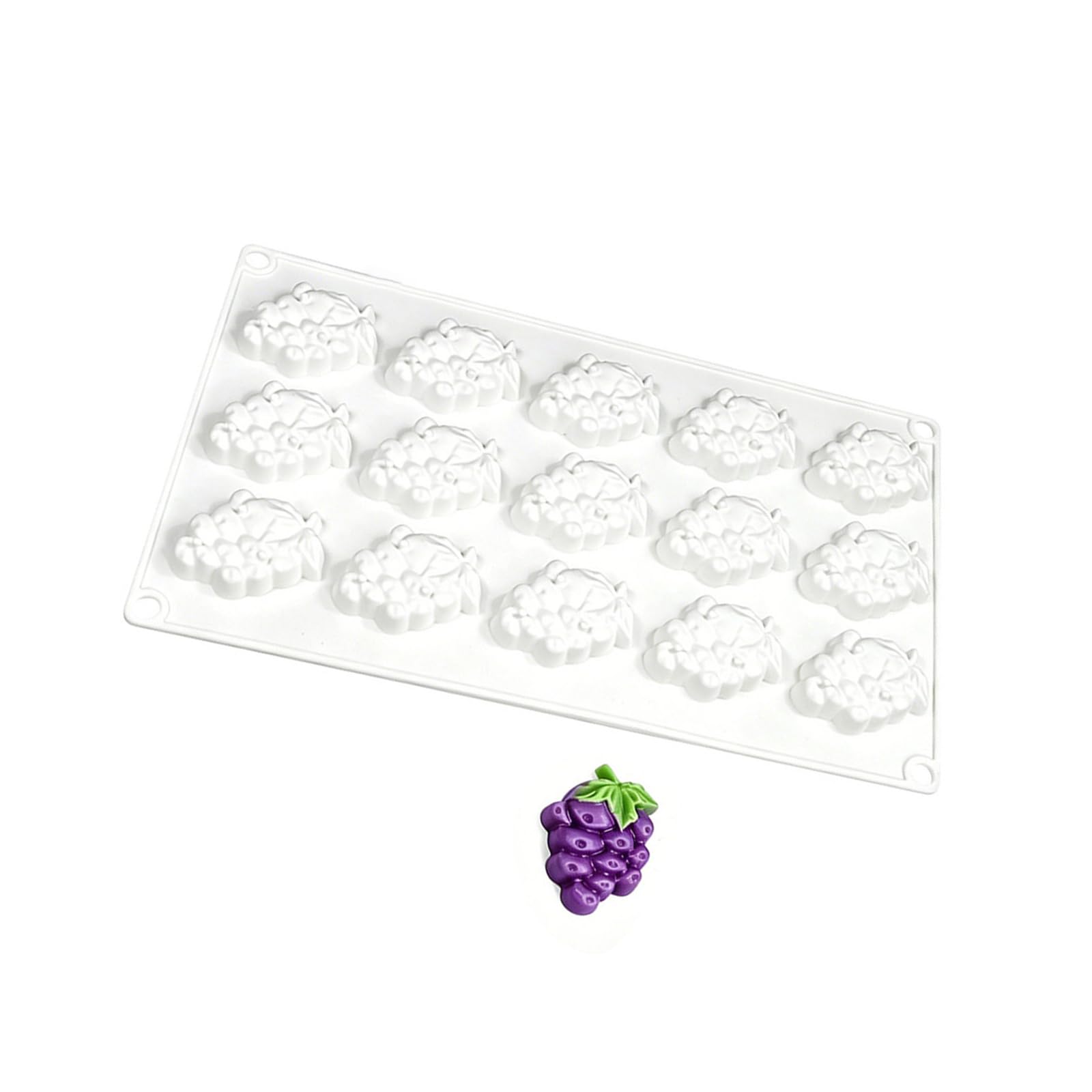 Kalttoy Creative Grape Bunch Chocolate Silicone Molds 15Pieces Set Perfect for Homemade Candies and Festival Dessert Kids Party Treat Maker
