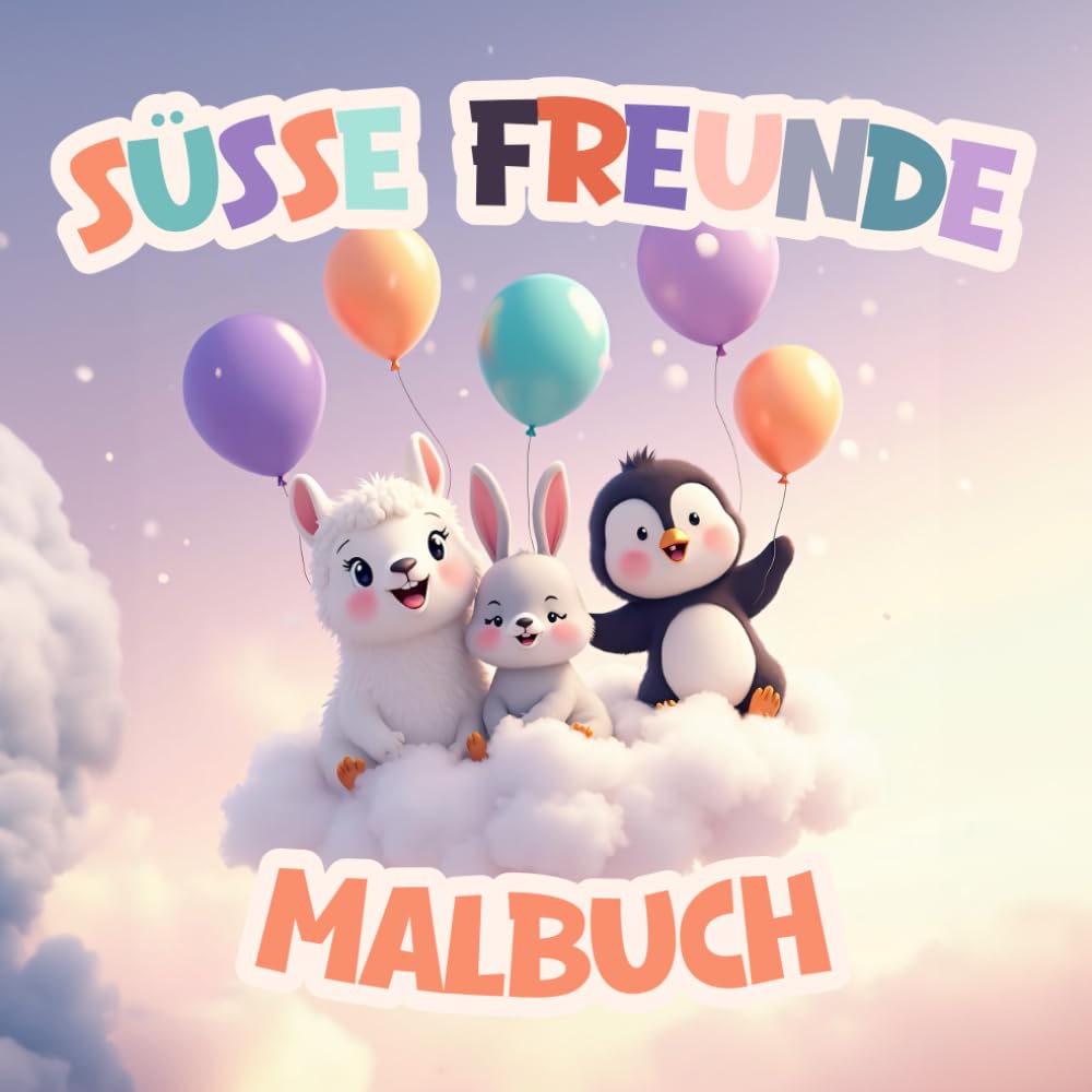 Süsse Freunde Malbuch: Niedliche Tiermotive zum Ausmalen für Kinder