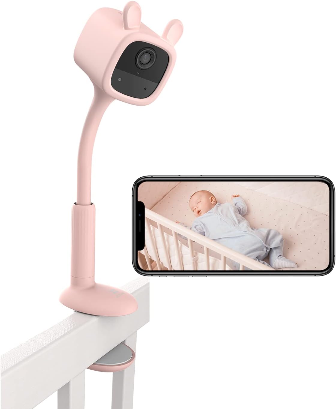 EZVIZ Battery Baby Monitor Camera Wireless No Plug-in, Night Vision Invisible Infrared Light, 2000mAh, Crying Detection, Out-of-Crib Alert, Nursery Rhymes, 1080P, Two Way Talk, Google Alexa Control