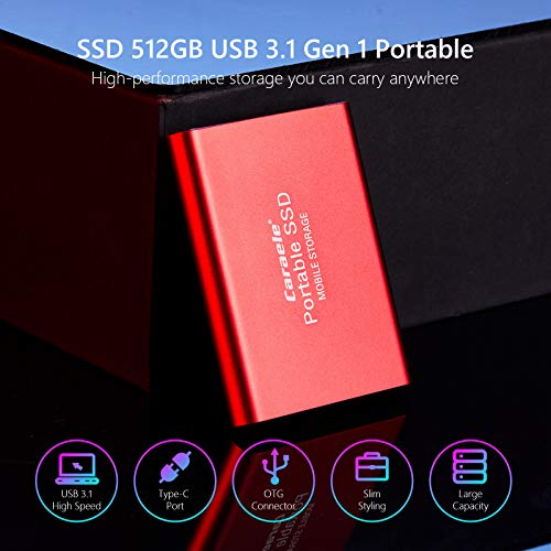 Ronyme Liga de alumínio USB 3.0 SSD de 500GB Externo Portátil de Armazenamento USB 3.1 Gen-1 Atendem