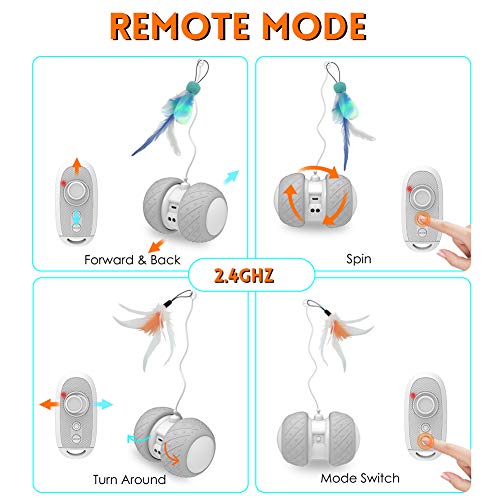 image for MalsiPree Remote Control Interactive Cat Toys for Indoor Cats, 2 Speed