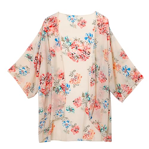 Kimono de mujer con manga 3/4 transpirable y protección para la playa 1