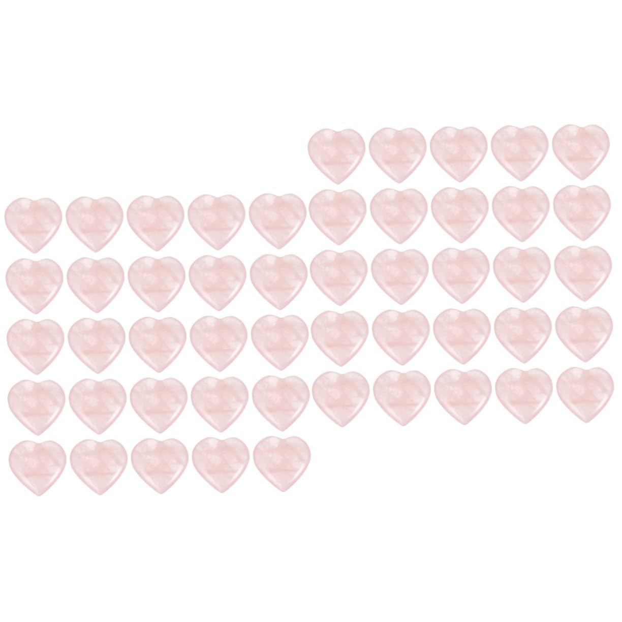 Cabilock 2 Juegos Pecera Paisajismo Piedra Piedras Rosas Guijarros De Corazón De Acuario Gemas Rosadas del Corazón del Amor Joya Decoración Guijarro Rosa Corazón Cristal 30 Piezas * 2