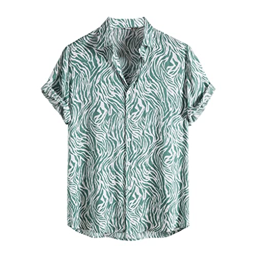 Chemise d'été décontractée imprimé hawaïen Harajuku homme M