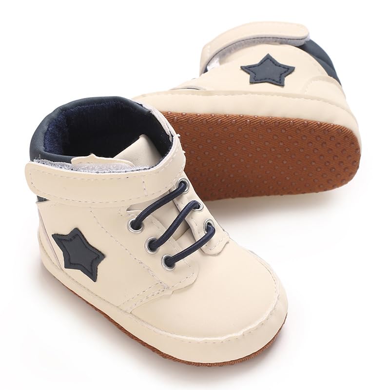 Baby Boys Girls First Walker Crib Newborn Shoes, Infant Sneakers Fashion High-Top Non-Slip Toddler Dress Moccasins Shoes2