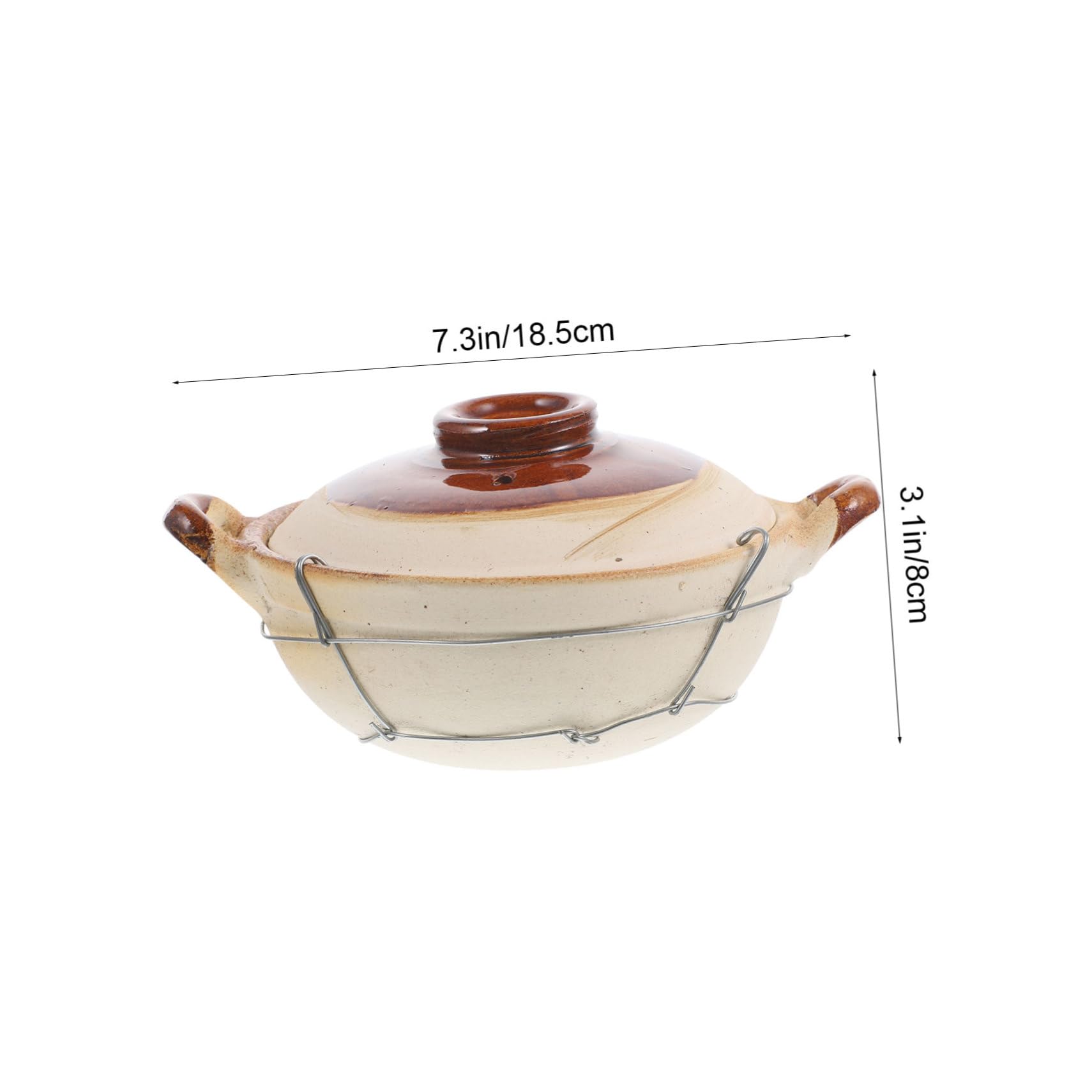 Cazuela de Barro con Asa 0, 5 L para Sopa y Noodles Caseros