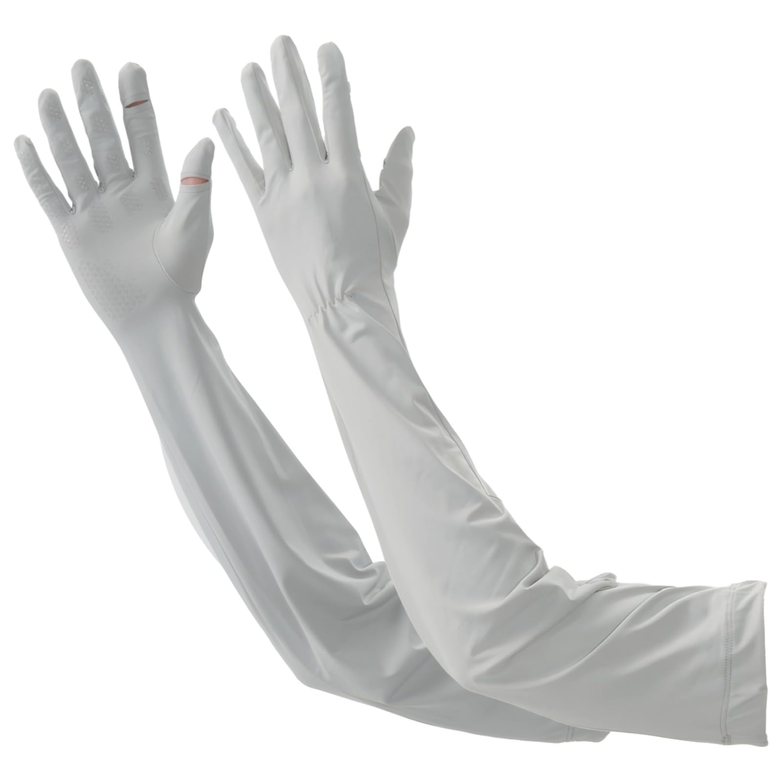 Armsleeves für Erwachsene, elastische Armstulpen mit griffiger Handfläche, atmungsaktive Ärmel für Outdoor-Sport, Radfahren und Laufen, verstellbar, weiches Nylonmaterial