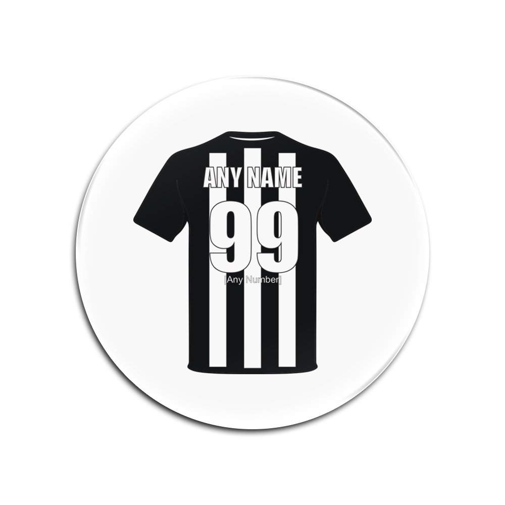 UNIGIFT Personalised Gift - Newcastle Glass Round Coasters (Football Club Design Theme, Colour Options) - Any Name/Message on Your Unique Mat Pad - The Magpies Toon Geordies