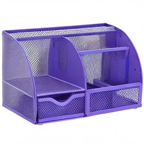 Miniatura 6 de Exerz Organizador De Escritorio Morado Portalápices Multifuncional, Organizador De Oficina, Lapicero Para Escritorio, Accesorio De Papelería
