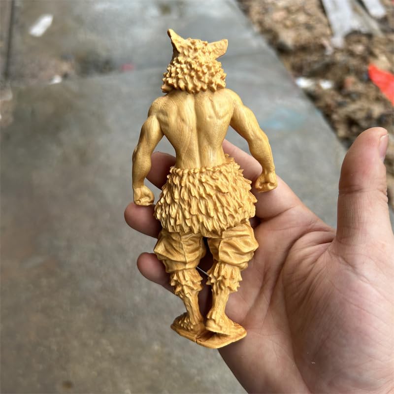 鬼滅の刃 木彫り 木彫りの伊之助 Amazon.co.jp: 木彫り 置物 鬼滅の刃 嘴平伊之助 美術品フィギュア