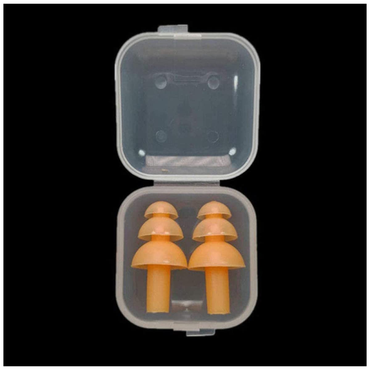 1 Pairs Ear Plugs Waterproof Christmas Tree Soft Silicone Earplugs for Sleep Snoring Travel Swimming Sleeping Noise Cancelling Orange