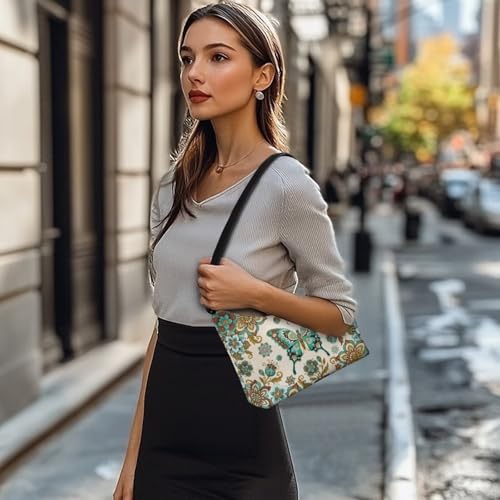 Image of Handbag for Women Leather Underam Shoulder Bag with Zipper Fashion Work Purse Waterproof Travel Wallet