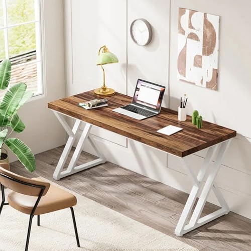 Image of Klaxon Engineered Wood Iron Study Table with Drawer, Multi-Usage Laptop Desk & Home Office (Printo-FD, DIY Installation) (White & FD, Zeno)