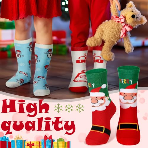 Image of Hoolerry 30 Pairs Christmas Fuzzy Socks in Bulk for Women Adult Men Gifts Fluffy Holiday Winter Socks Unisex Warm Crew Gifts