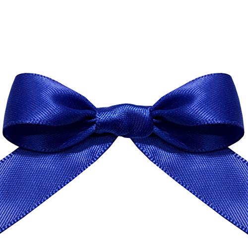 Image of Morex Ribbon 08816 /50-329 Double Face Satin Ribbon, 3 /8 inchx 50 Yd, Cobalt