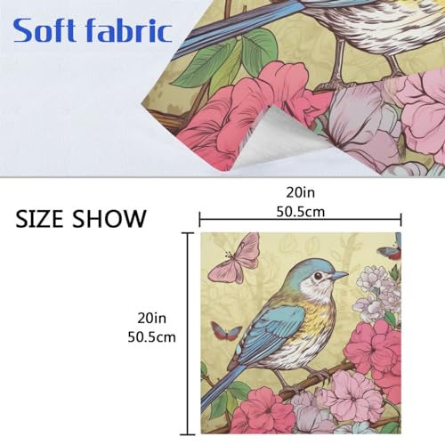 Servilletas de tela cuadradas Spring Birds set de 6 miniatura 6