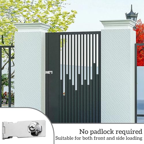 Image of Eagles Keyed Hasp Locks, 3 Inch, Silver, 2PCS Knob Locking Hasp Cabinets Hasp Locks Stainless Steel Hasp Lock Catch Latch Safety Lock Door Lock with Keys for Mailbox Drawer Closet