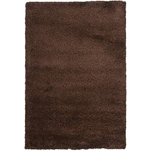 Image of Imra Carpet for Hall 10 x 14 feet Handwoven Fluffy Shag Collection with 2 inch Thickness (330X420 cm) Color Brown