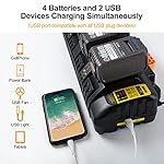 DCB104 Battery Charger Replacement for Dewalt Battery Charger DCB102 DCB118 DCB107 DCB115, 4-Port Battery Charger…