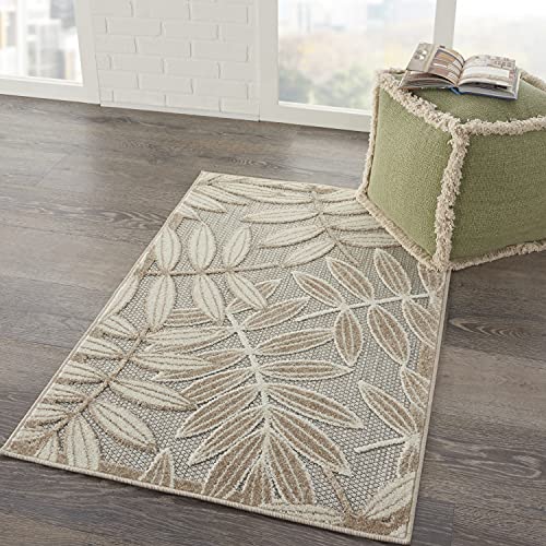Nourison-Aloha-IndoorOutdoor-Natural-28-x-4-Area-Rug-Easy-Cleaning-Non-Shedding-Bed-Room-Living-Room-Dining-Room-Backyard-Deck-Patio-3×4 Nourison Aloha IndoorOutdoor Natural 28 x 4 Area Rug Easy Cleaning Non Shedding Bed Room Living Room Dining Room Backyard Deck Patio 3×4