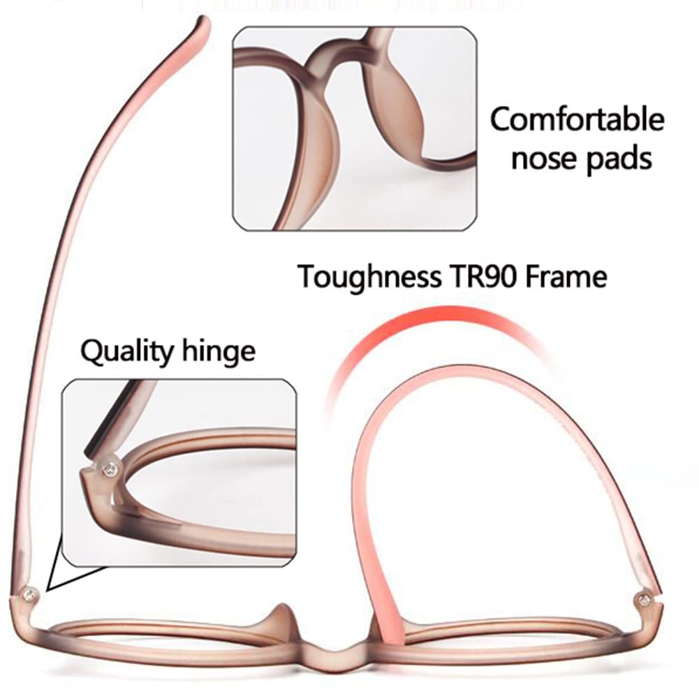 3 Pack Chic Rotondo Blocco Luce Blu Occhiali Da Lettura Donna - Foto 4