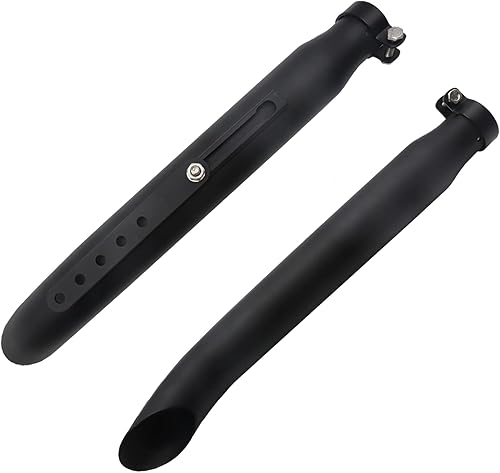 D1M Silenciador universal de acero inoxidable, 1 par de tubos de escape de corte diagonal para motocicletas de 1-38", 1-12", 1-58" y 1-34" Chopper