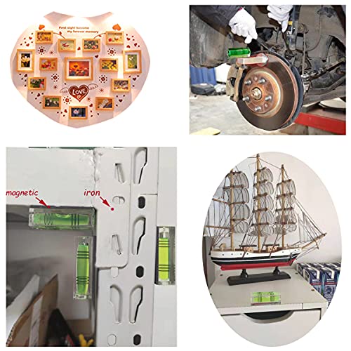 Small Bubble Level Tool Mini Bubbles Rectangle Three Line Horizontal Pearl 522015Mm Magnetic/Non Dual-Use High Precision For Motorhome, Camping, Trailer, Construction, Photo Frame, Cnc Machine #TOP5