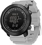 VERSÁTIL: Se puede utilizar para entrenamiento, senderismo, natación o cualquier deporte al aire libre. Se ve bien en estilo militar. Esto es tanto técnico como táctico para un reloj de batería largo.