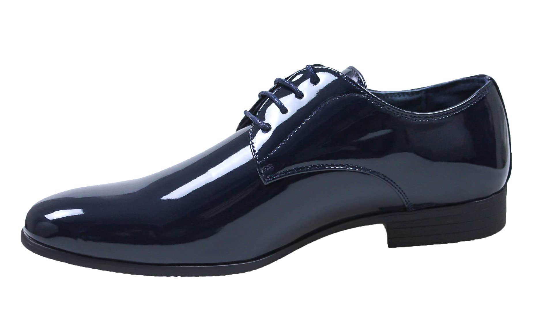 Zapatos de hombre Class azul oscuro charol Man's Shoes Elegantes Ceremonia