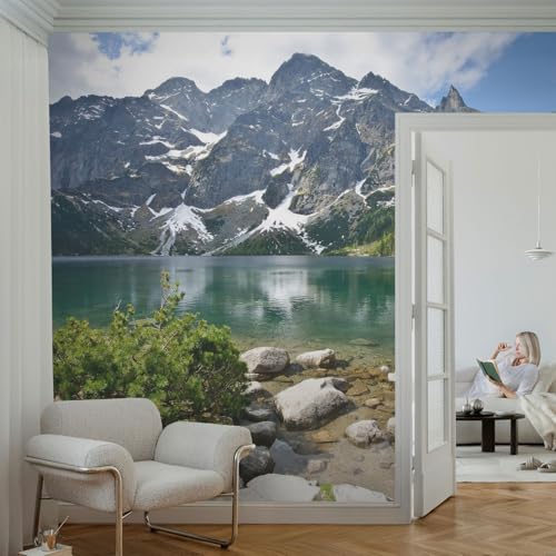 Papier peint intissé 312x219 cm lac de montagne avec colle incluse