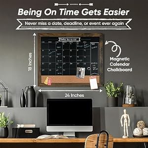 Loddiedoddiechalkboardcalendarbulletincombo18x24rusticframewithchalkmarkerspushpinsmagnetsblackboardkitchenwallcalendarorganizer  Urban Country Home Decor Loddie doddie chalkboard calendar bulletin combo 18 x 24 rustic frame with chalk markers push pins magnets blackboard kitchen wall calendar organizer  urban country home decor