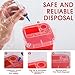 MITINU 1 Quart (3-Pack) Sharps Container for Home Use, Needle Disposal Containers, Biohazard Containers, Syringe Disposal, Small Portable Container for Travel, Professional Sharp Waste Disposal