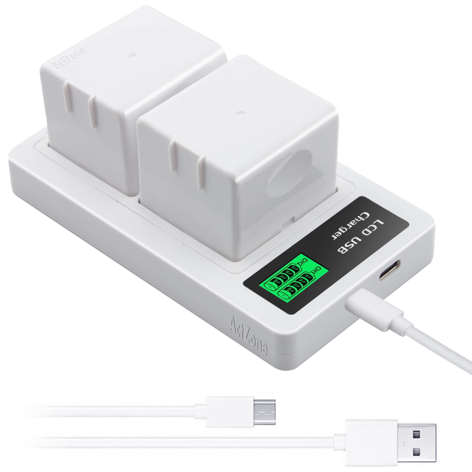 Amazon.com: 2Pack A-4a Rechargeable Batteries and LCD Dual Charger