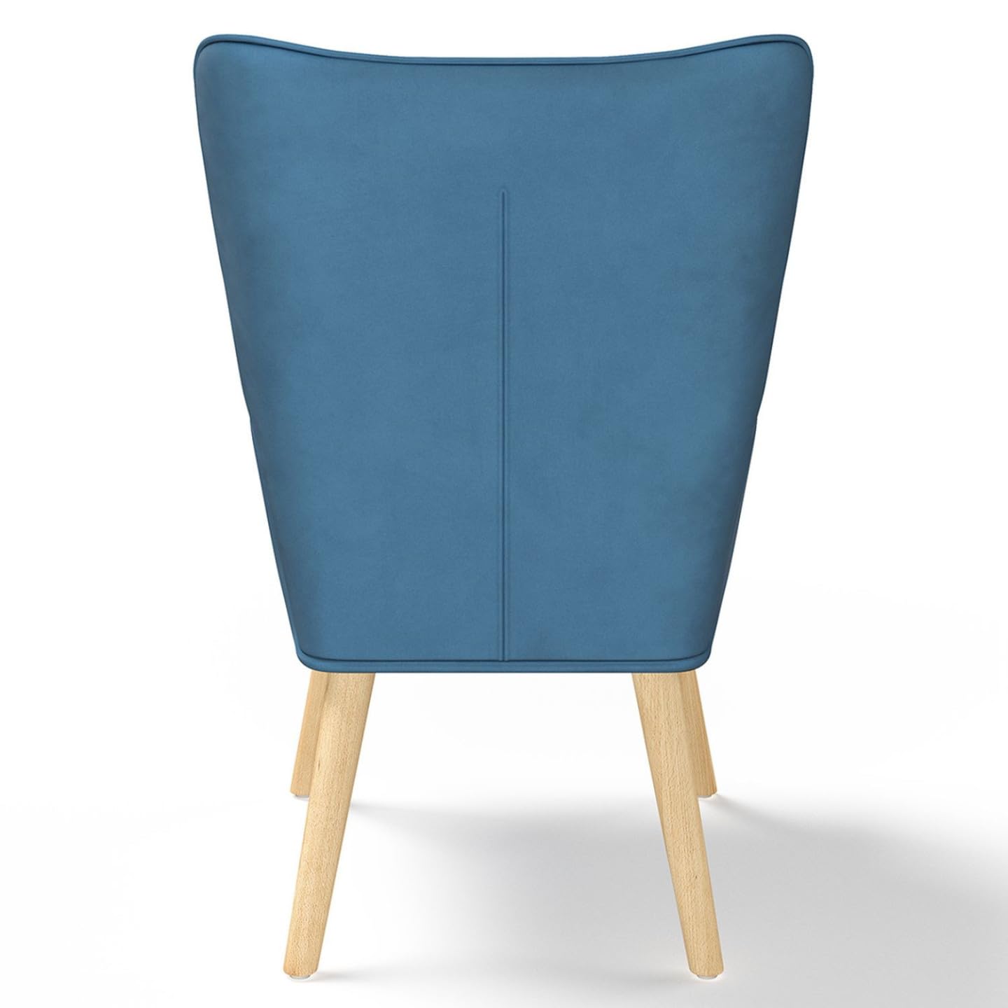 IDMarket Ivar - Sillón escandinavo con reposamuñecas en tejido Patchwork y terciopelo azul
